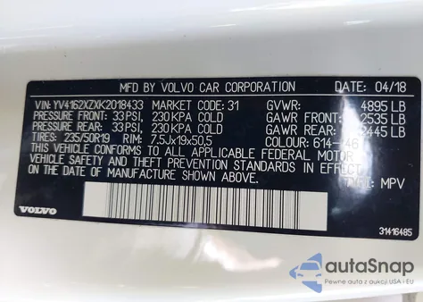 2019 Volvo Xc40 T5 Momentum/T5 R-Design from USA, damaged, VIN YV4162XZXK2018433